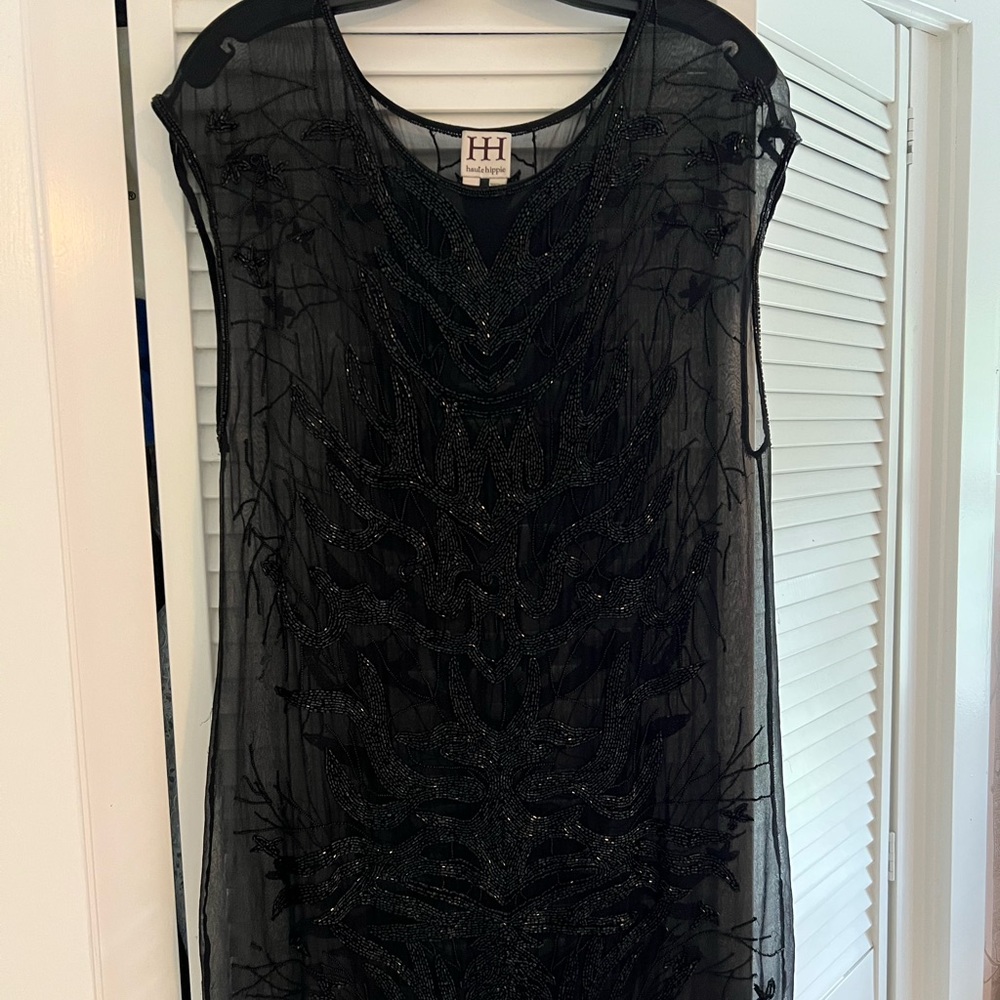 Haute Hippe Black Sequined Dress